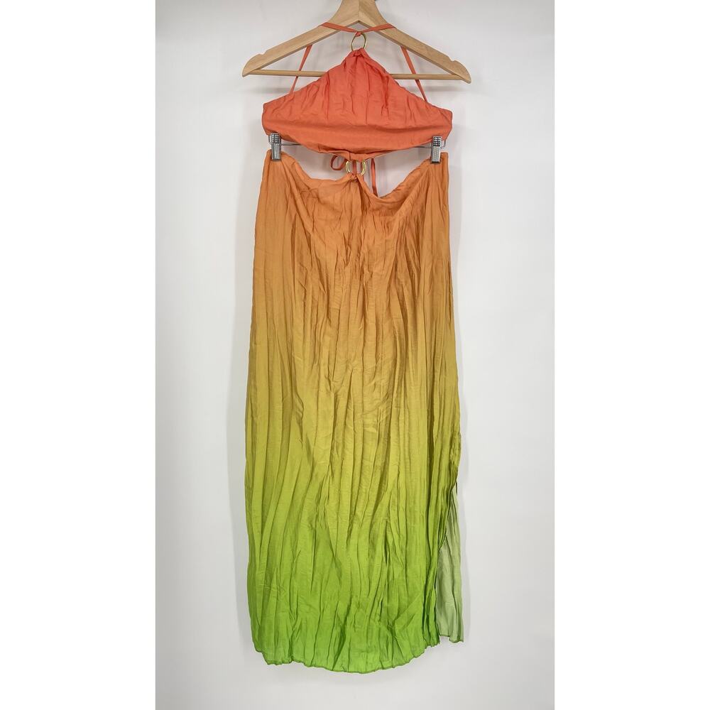 Baobab Collection Orange and Green Maxi Dress - Picture 5 of 16